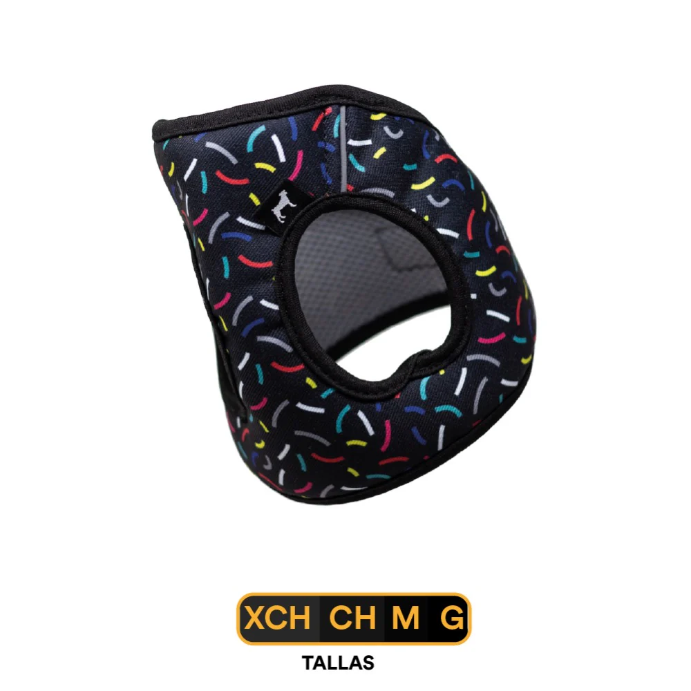 Pechera Para Perro Con Diseños Divertidos Full Print, De Fácil Transpiración y Muy Cómoda. Color Negro - Imagen 2